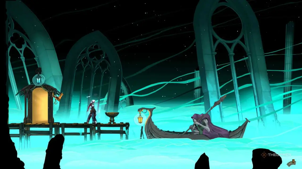 Rose speaking with the Ferryman