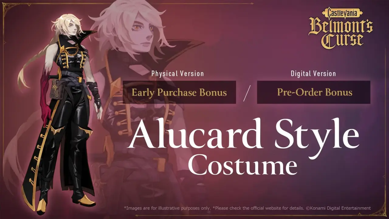 Rose in the Alucard Style Costume, beside the physical and digital bonus conditions.